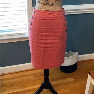 LOFT linen skirt with pockets, sz8